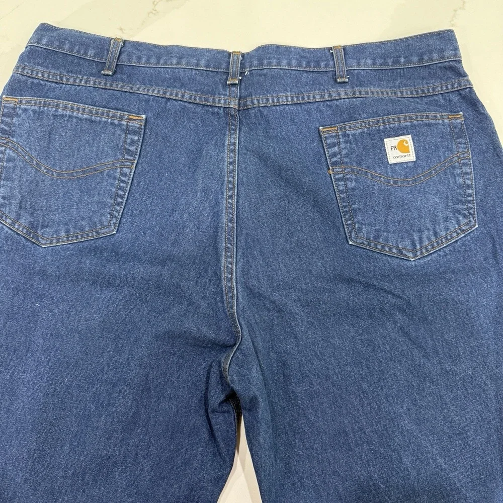 Carhartt FR Jeans Mens 44x32 Dark Wash FRB100DNM Workwear‎ Flame Resistant 2HRC